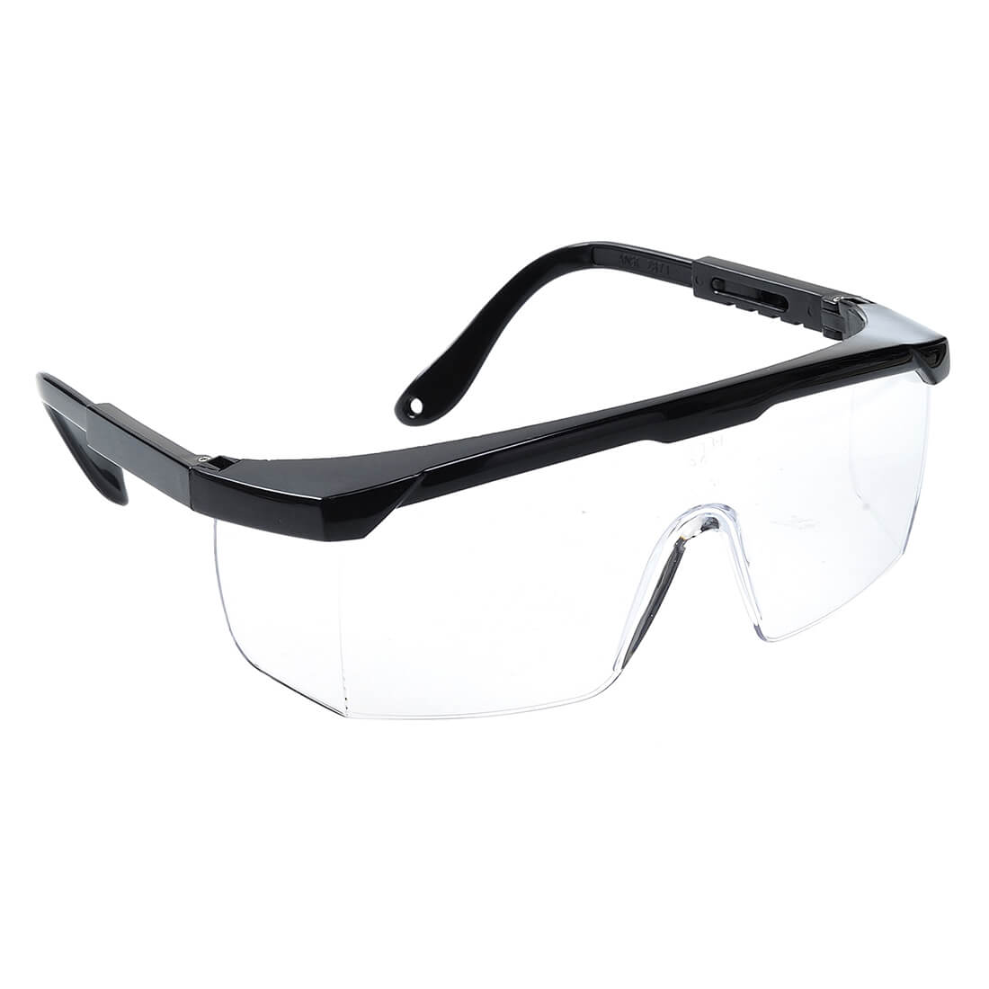 Image of Portwest Classic Safety Glasses Black Clear