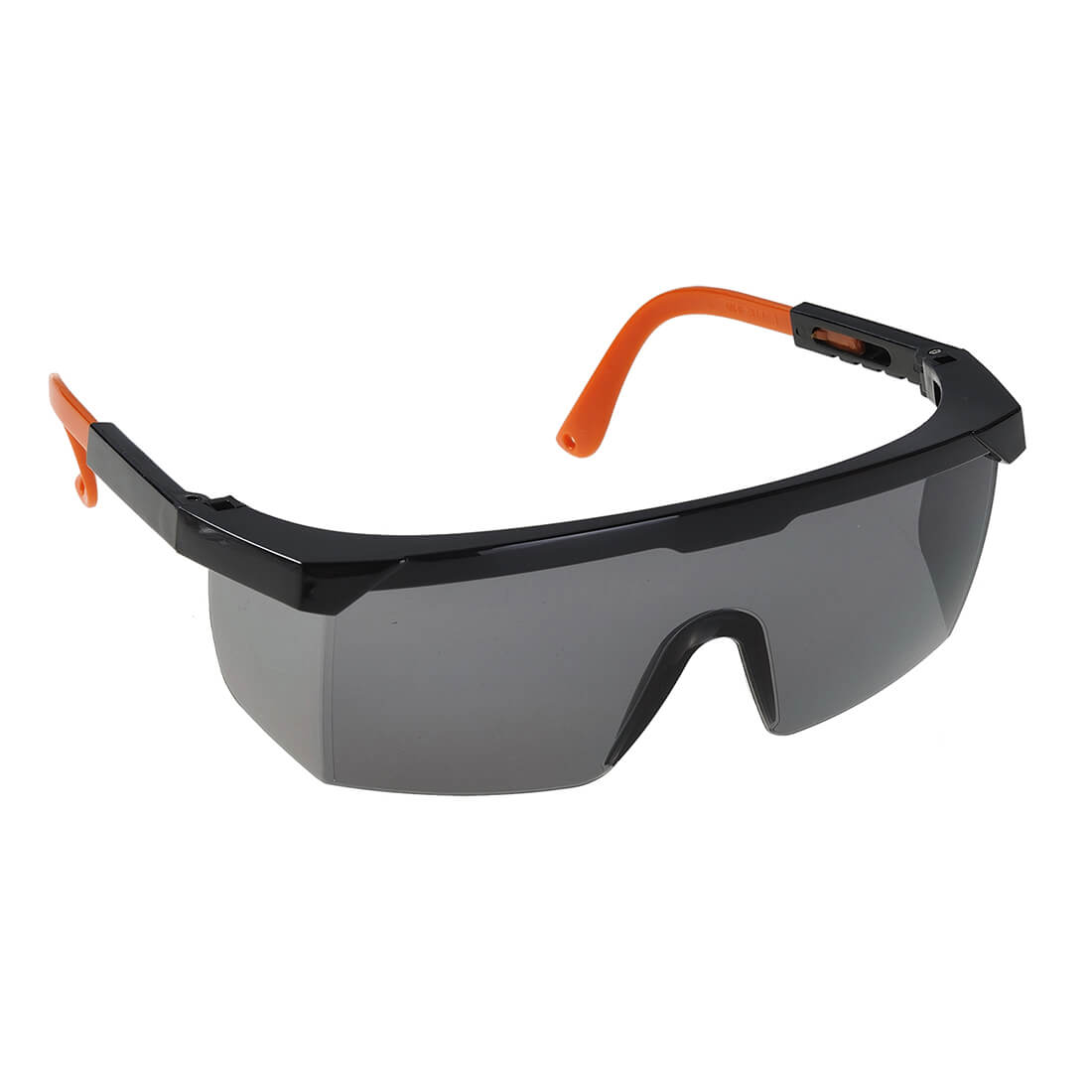 Image of Portwest Classic Safety Glasses Black Smoke