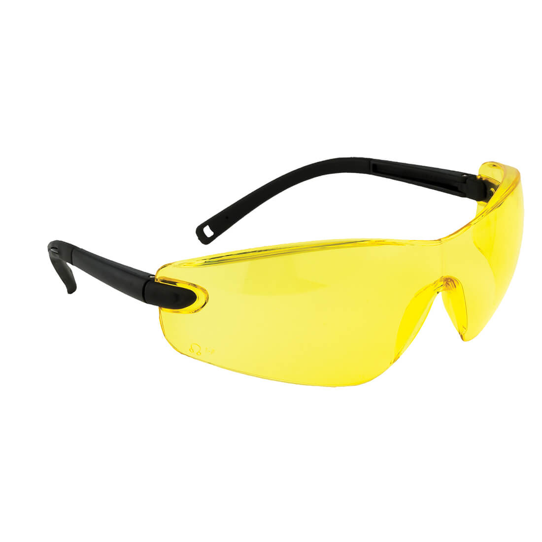 Image of Portwest Profile Safety Glasses Black Amber