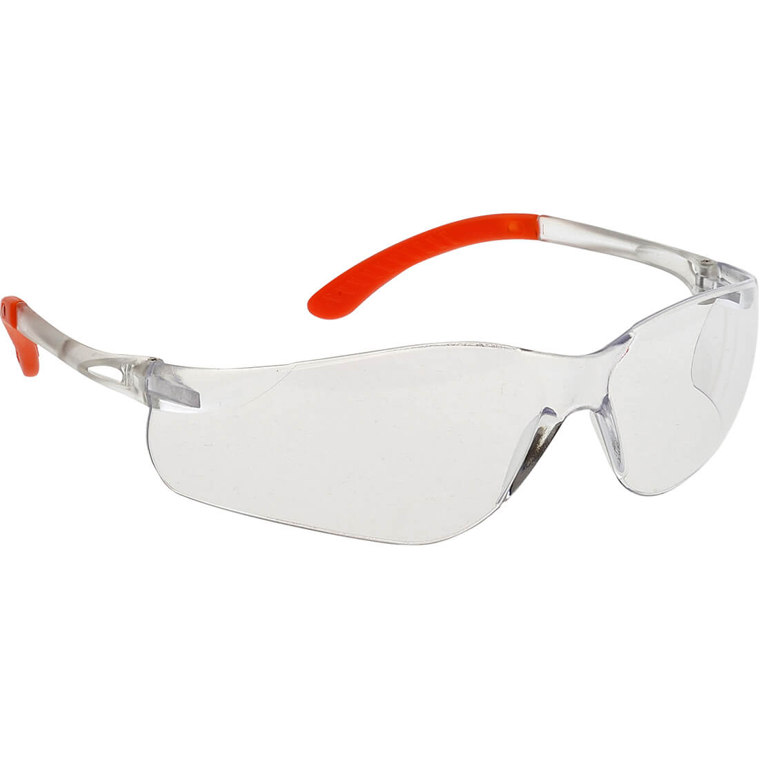 Image of Portwest Pan View Safety Glasses Orange Clear