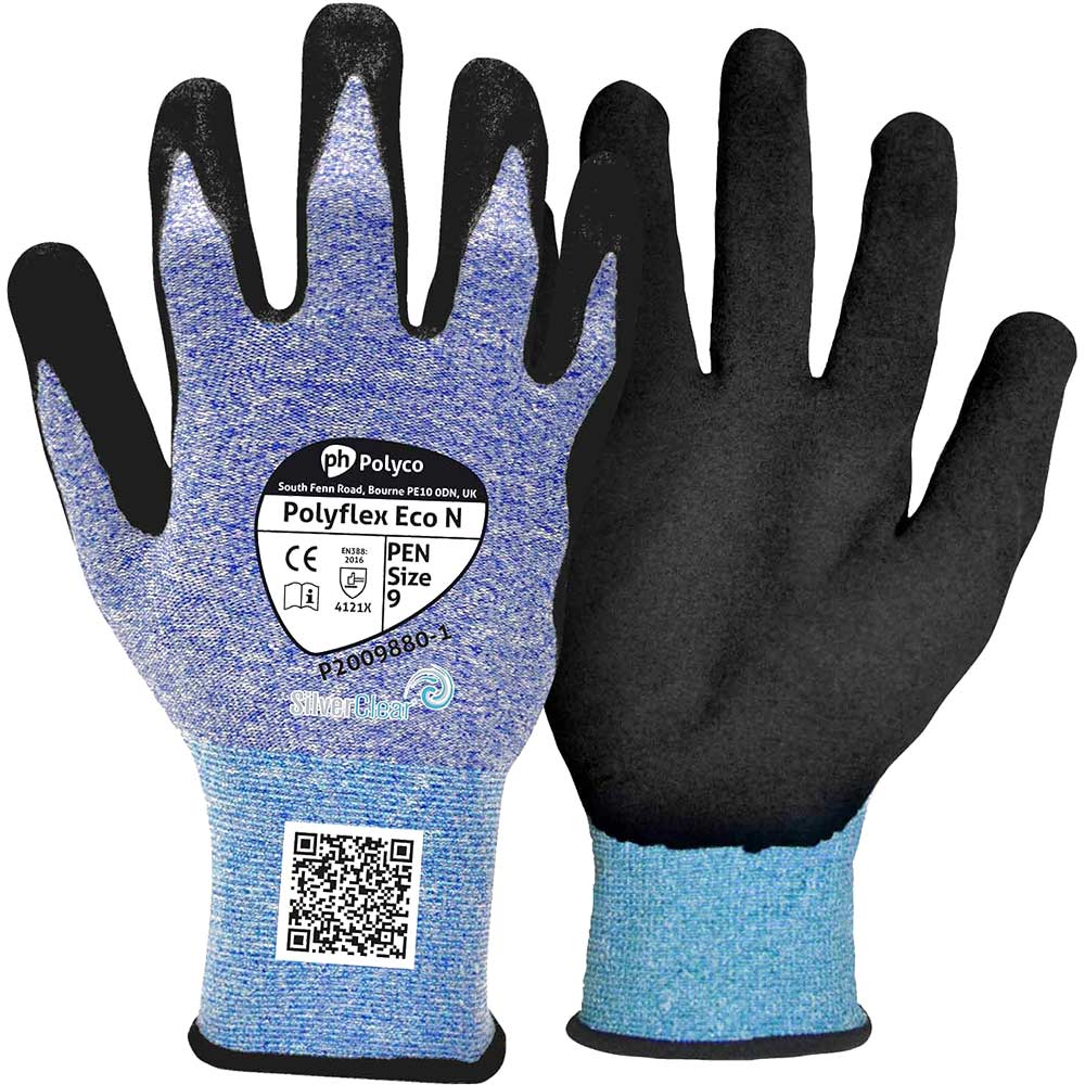 Image of Polyco PEN Polyflex ECO N Durable Nitrile Coated Gloves L