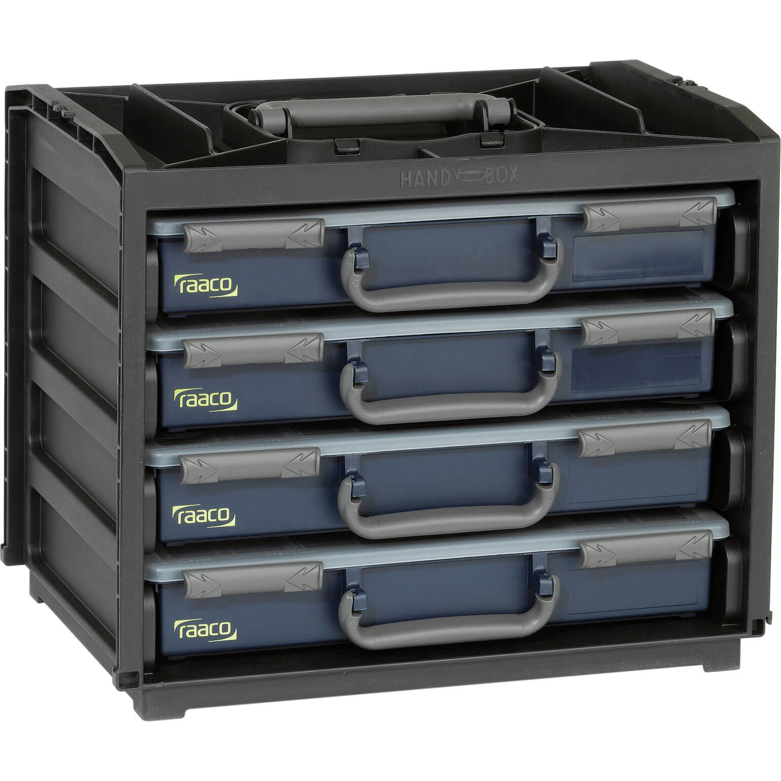 Image of Raaco Handy Box Wall Mountable 4 Drawer Storage Cabinet