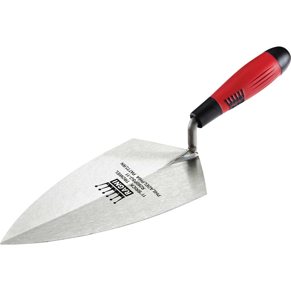 Image of Ragni Soft Grip Philadelphia Pattern Brick Trowel 11" 5" 1/2"