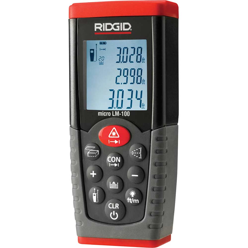 Photo of Ridgid Micro Lm-100 Distance Laser Measurer 50m Range 50m / 164ft