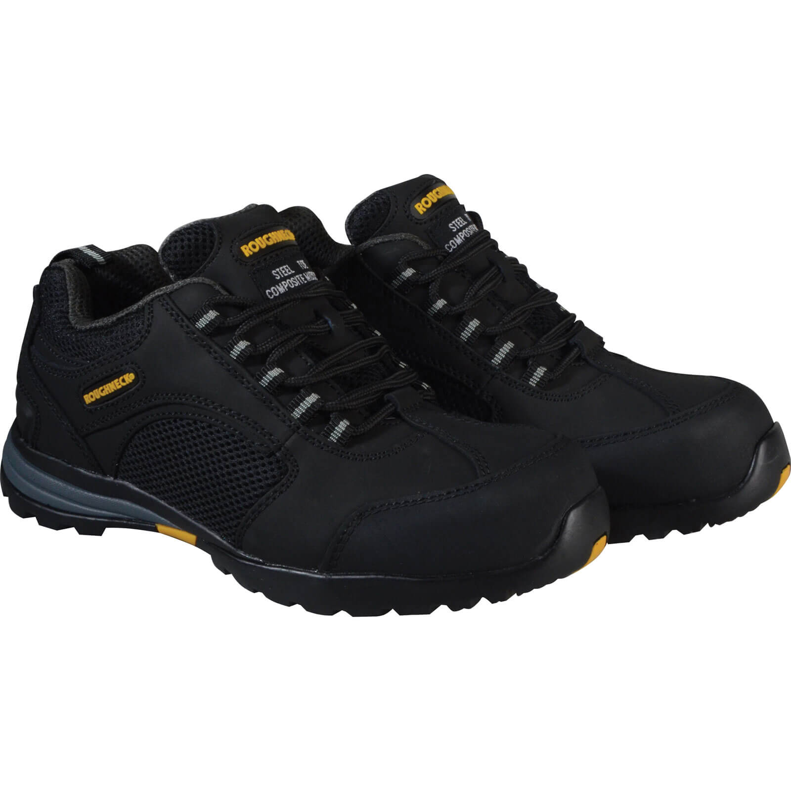 Roughneck Mens Stealth Safety Trainers Black Size 12