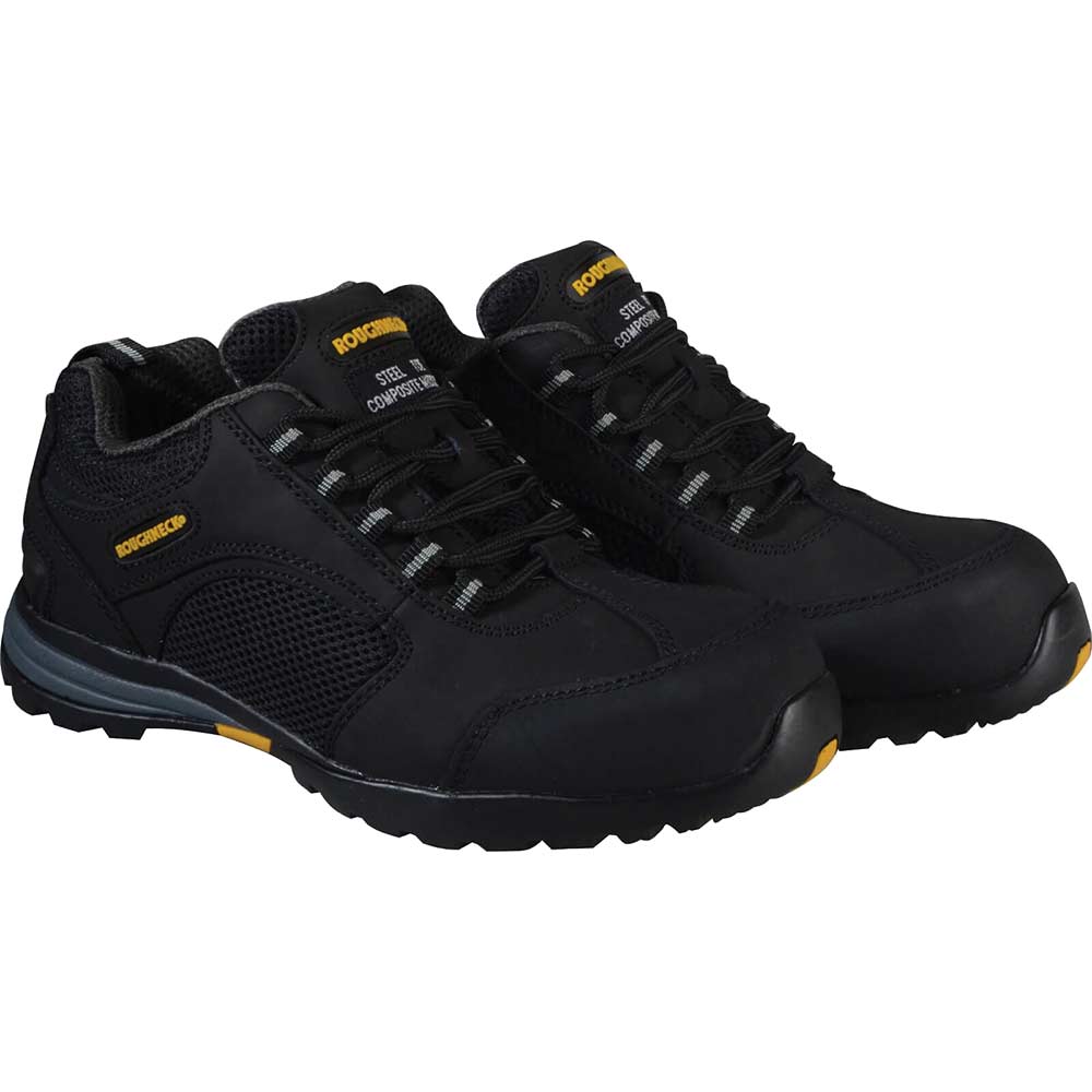 Image of Roughneck Mens Stealth Safety Trainers Black Size 12