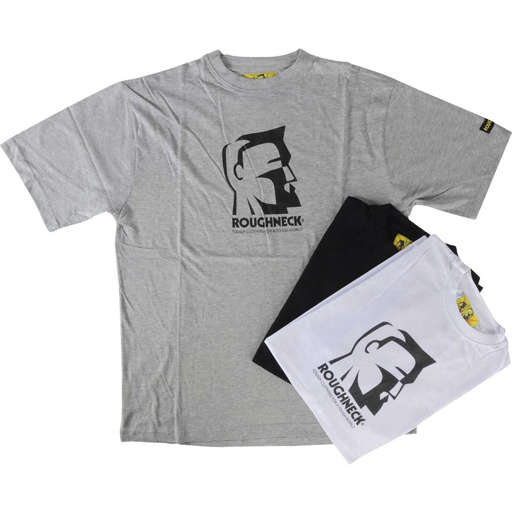 Image of Roughneck Mens Monochrome Logo T Shirt Triple Pack Assorted L
