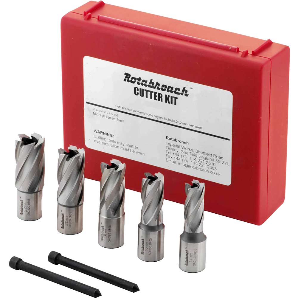 Photo of Rotabroach 5 Piece Raptor Mag Drill Cutter Set