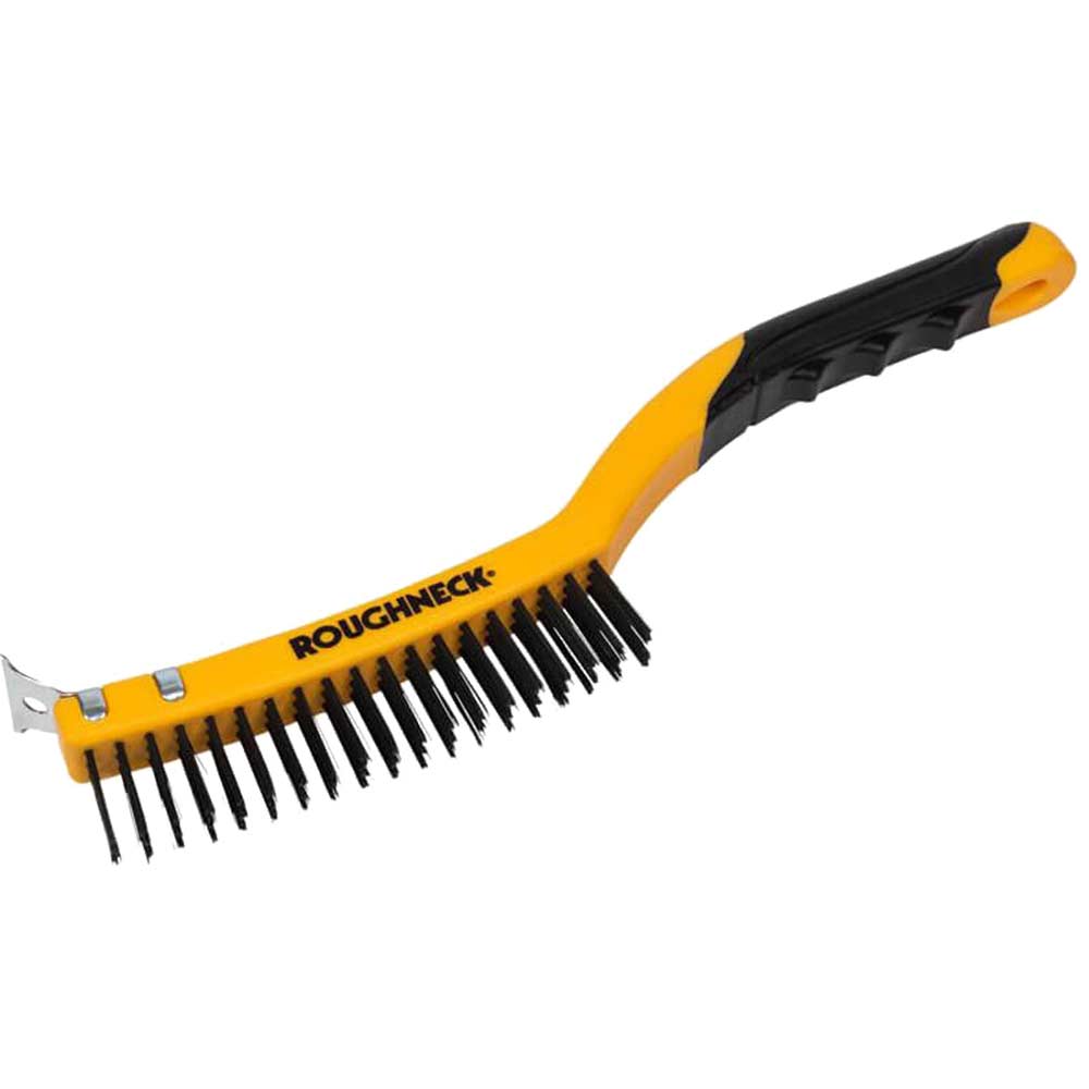 Photo of Roughneck Carbon Steel Soft Grip Wire Brush 3 Rows