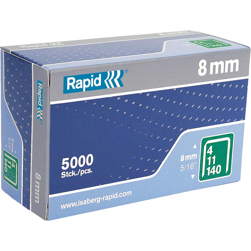 Photo of Rapid Type 140 Galvanised Staples 8mm Pack Of 5000