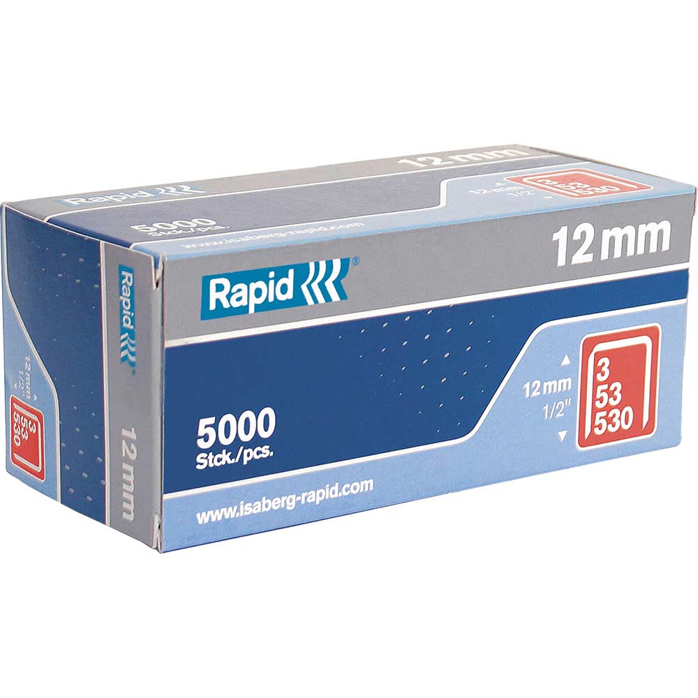 Photo of Rapid Type 53 Galvanised Staples 12mm Pack Of 5000