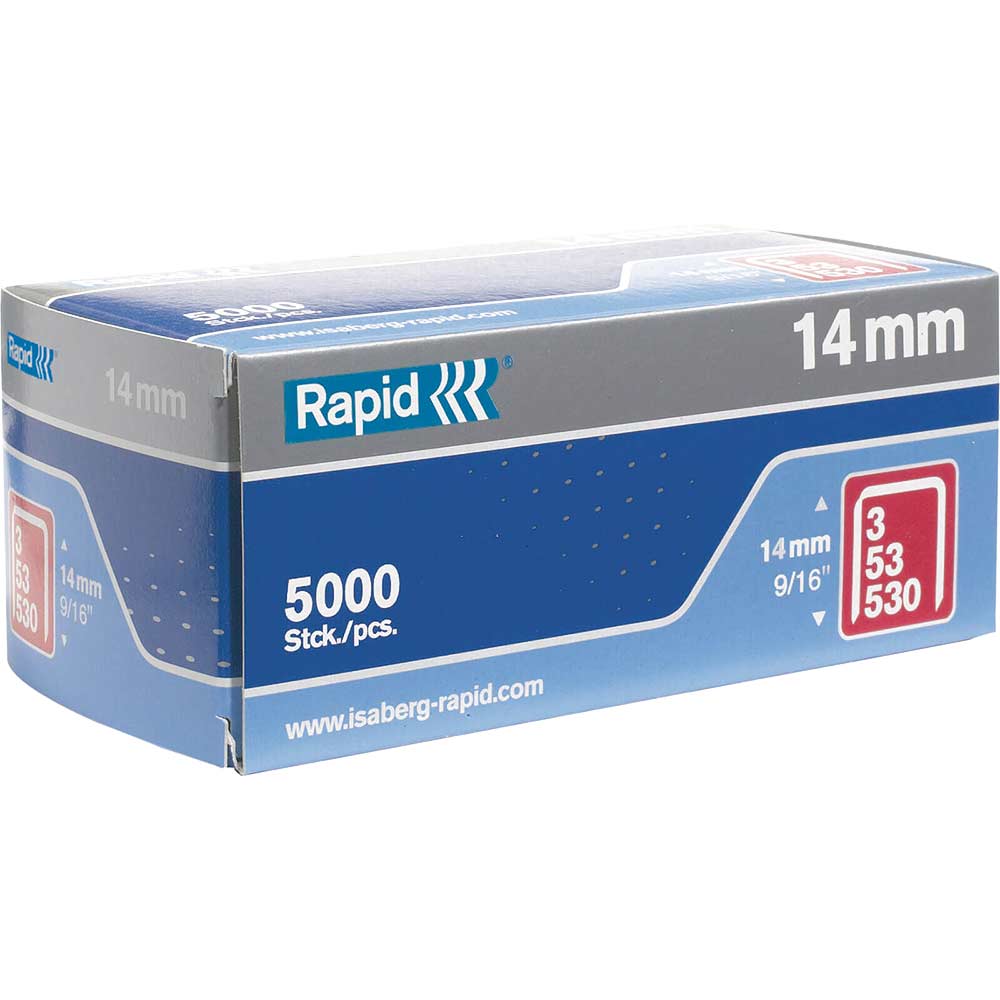 Photo of Rapid Type 53 Galvanised Staples 14mm Pack Of 5000