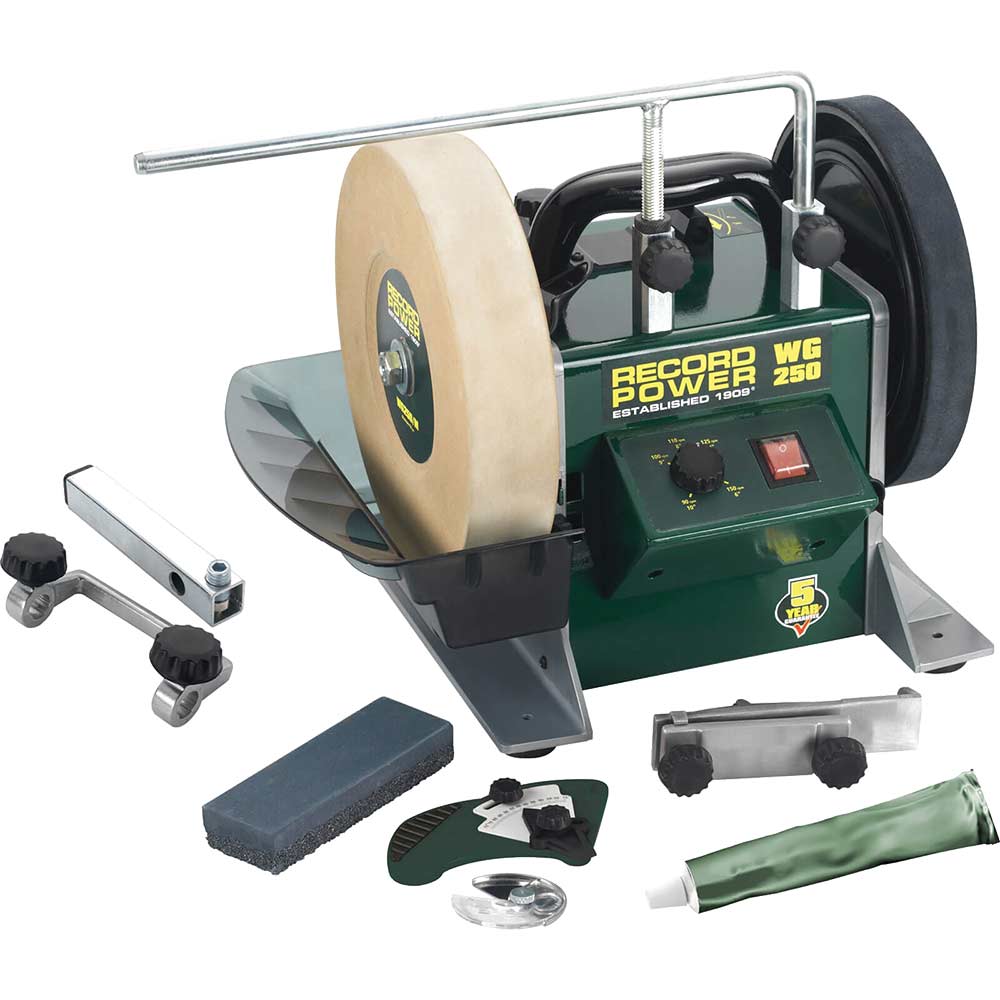Photo of Record Power Wg250 Wet Stone Bench Grinder 240v
