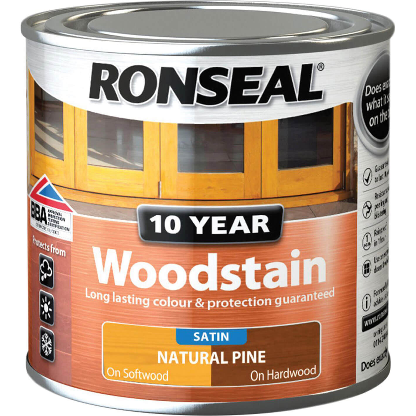 Click to view product details and reviews for Ronseal 10 Year Wood Stain Natural Pine 250ml.