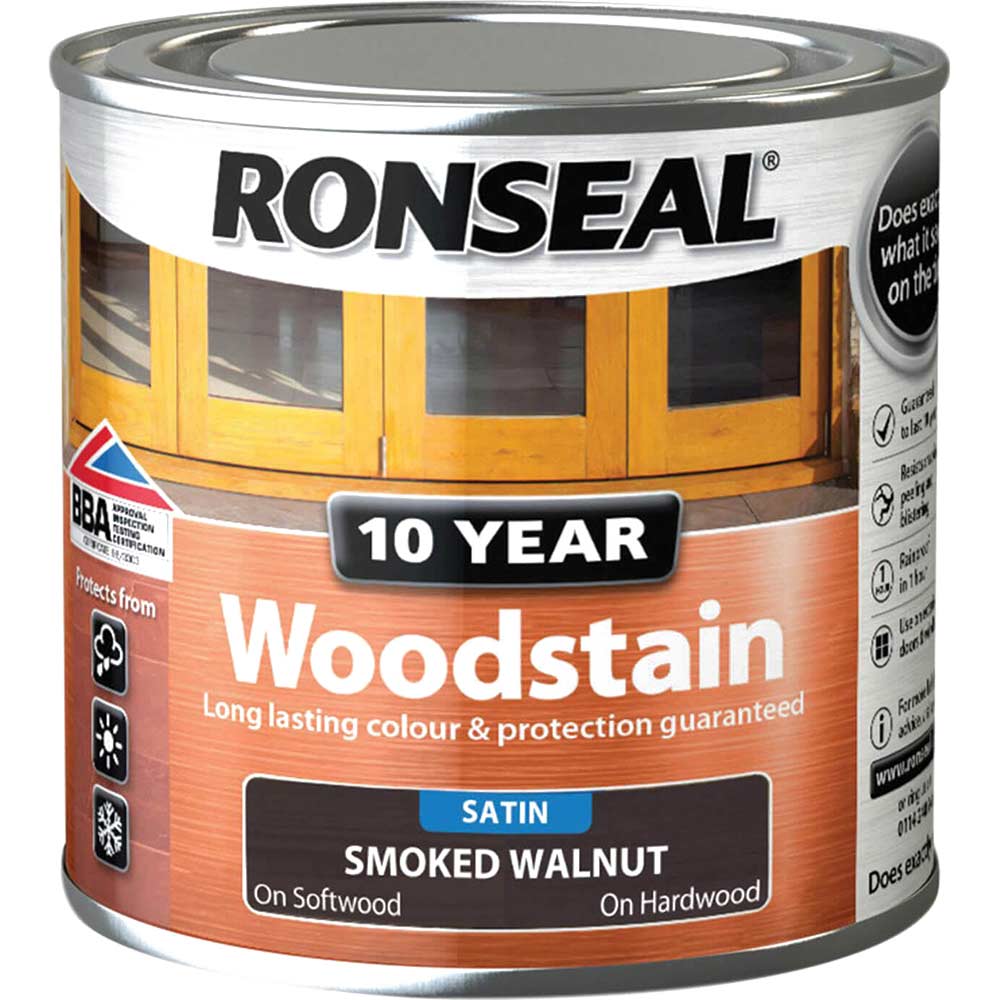 Image of Ronseal 10 Year Wood Stain Smoked Walnut 250ml