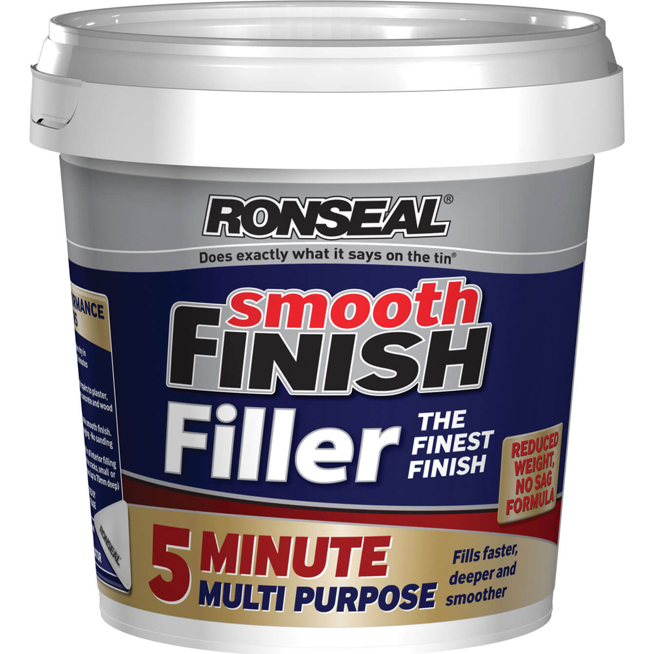 Image of Ronseal Smooth Finish 5 Minute Multipurpose Filler Tub 600ml