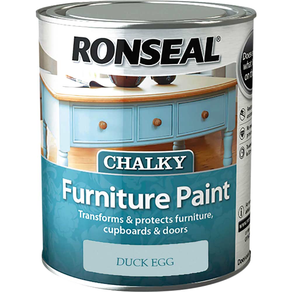 Photo of Ronseal Chalky Furniture Paint Duck Egg 750ml