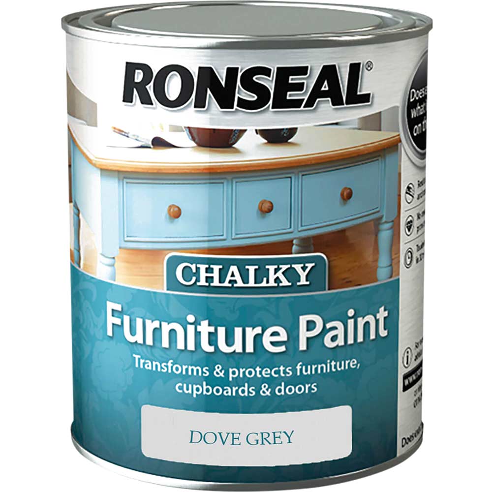 Photo of Ronseal Chalky Furniture Paint Dove Grey 750ml