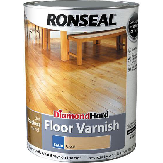 Image of Ronseal Diamond Hard Floor Varnish 5l Satin