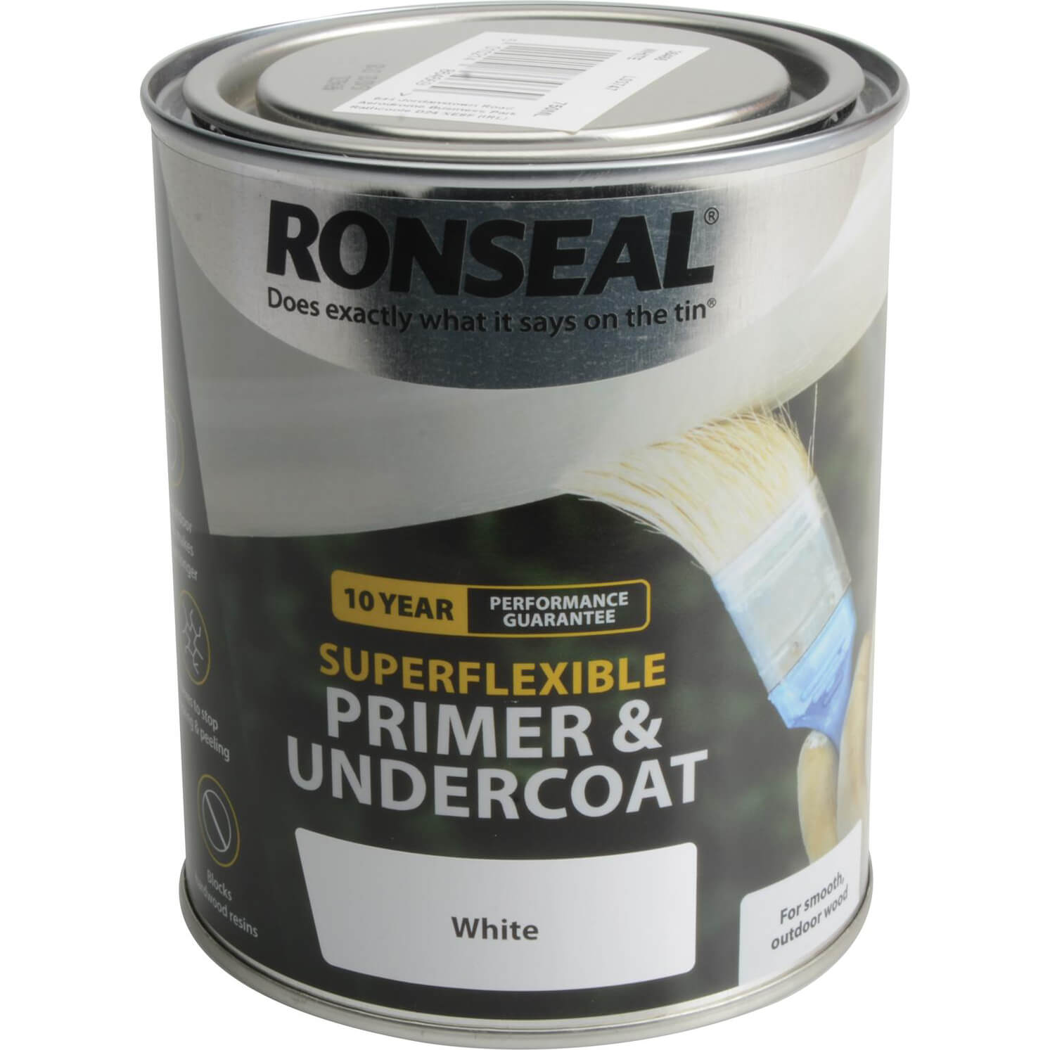 Ronseal Super Flexible Wood Primer and Undercoat White 750ml