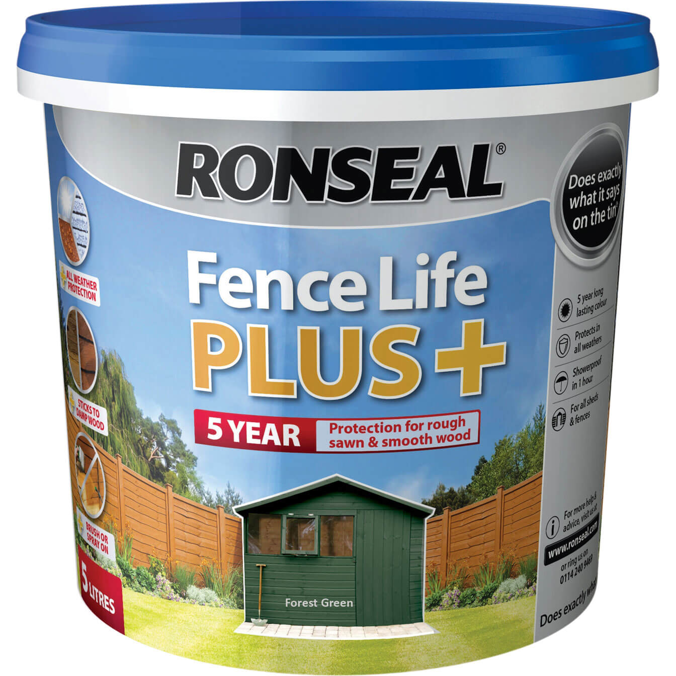 Ronseal Fence Life Plus Forest Green 5l