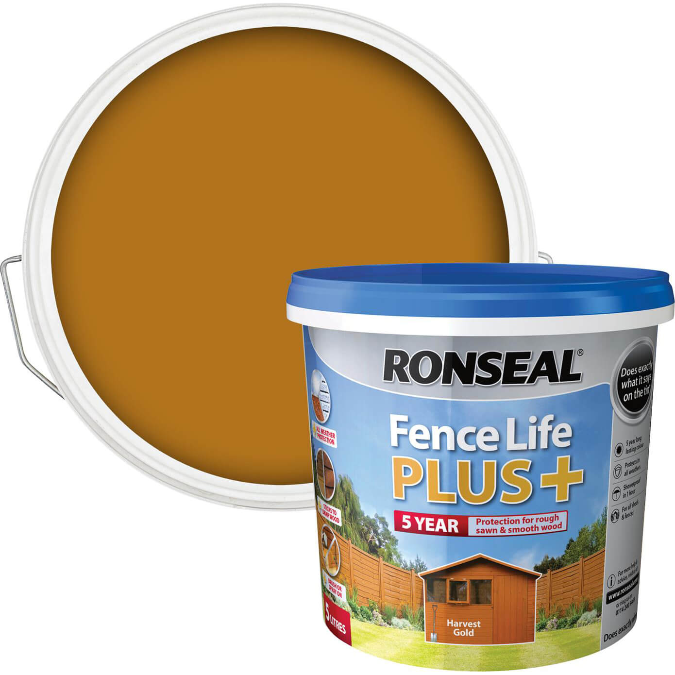 Ronseal Fence Life Plus Harvest Gold 5l
