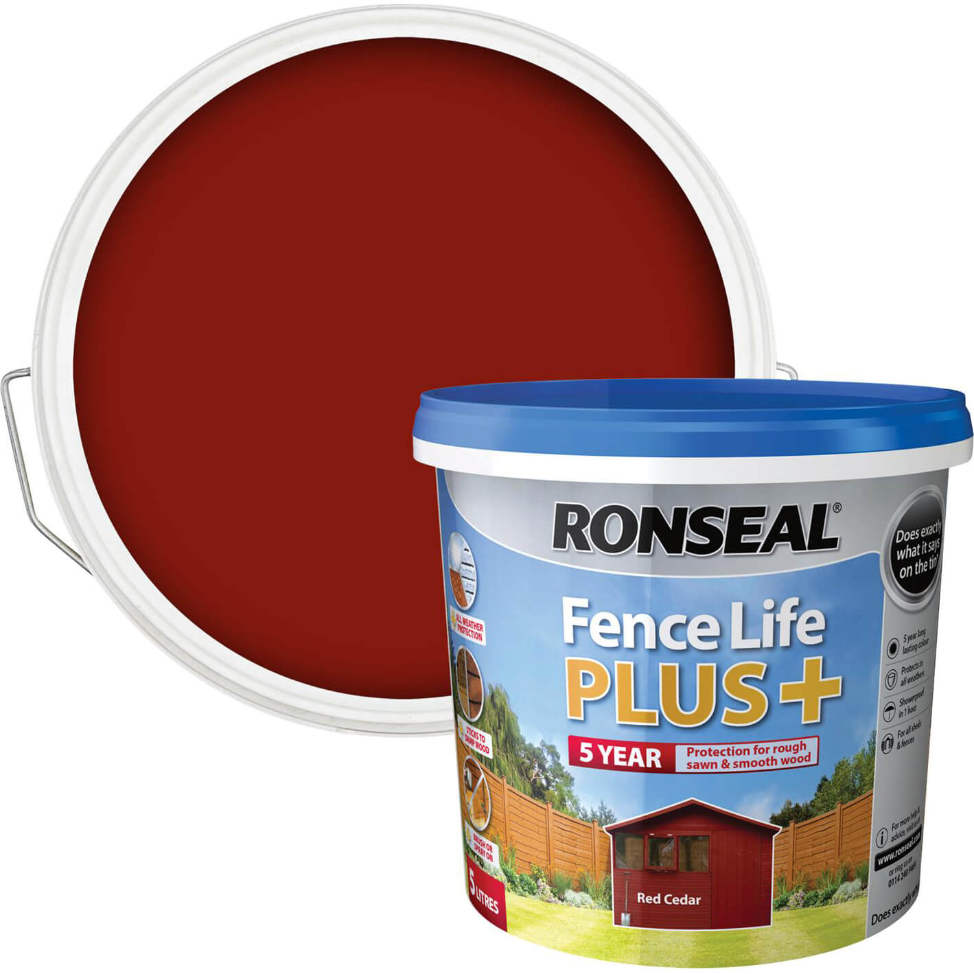 Ronseal Fence Life Plus Red Cedar 5l