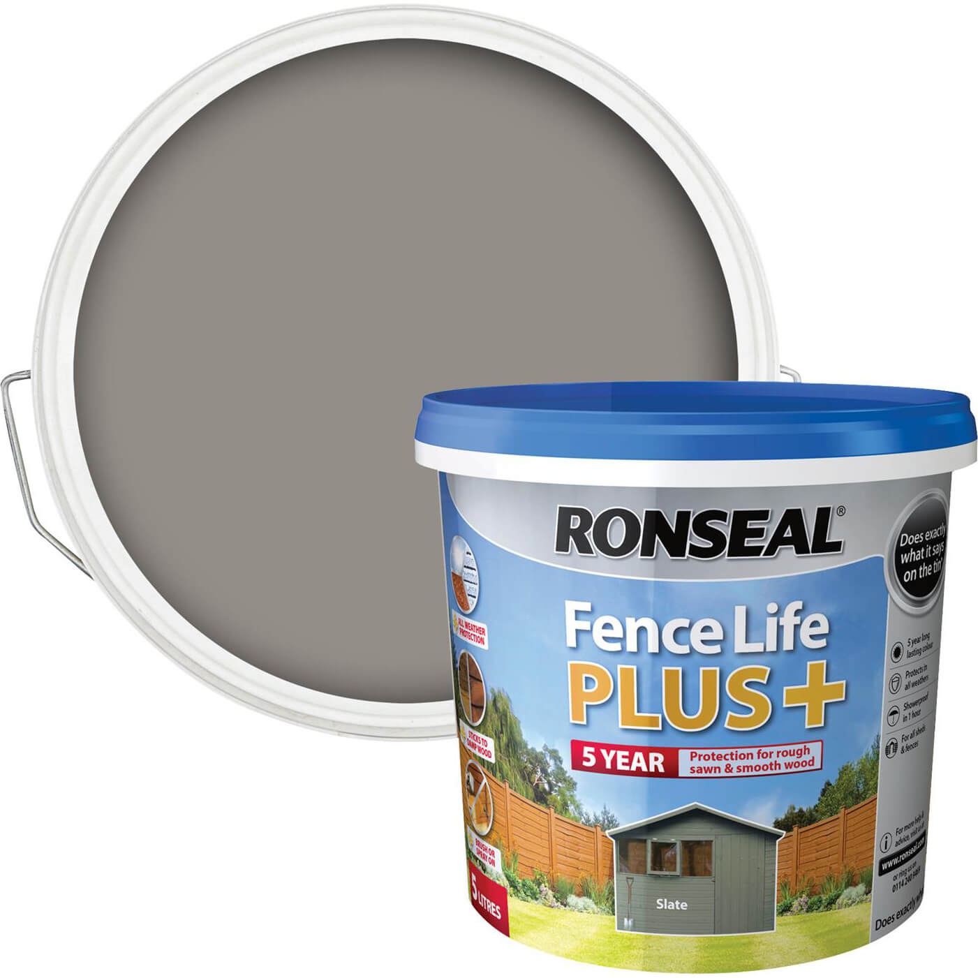 Ronseal Fence Life Plus Slate 5l