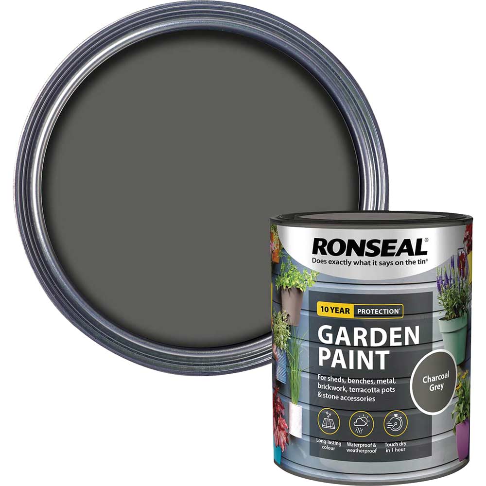 Photo of Ronseal General Purpose Garden Paint Charcoal 750ml