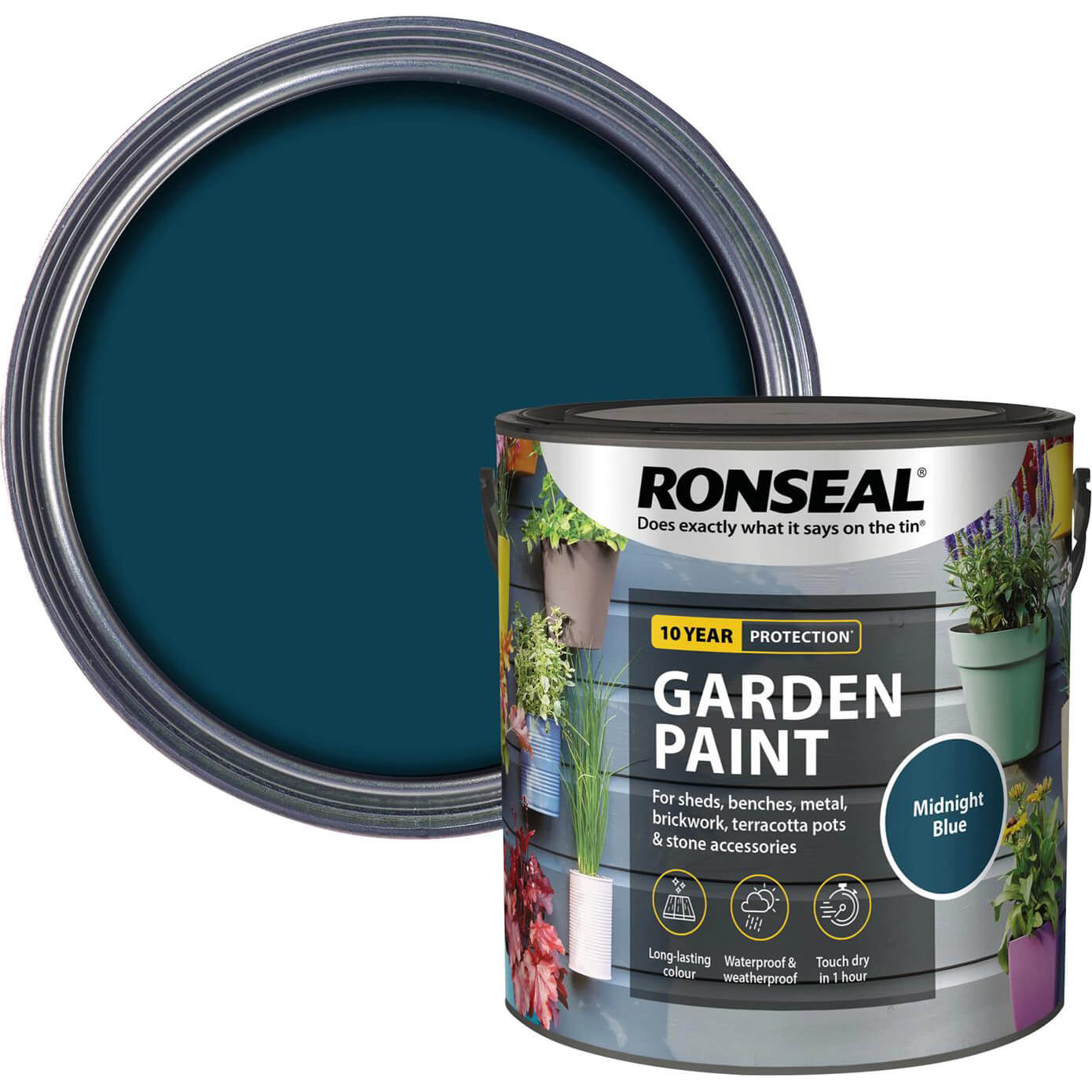 Ronseal General Purpose Garden Paint Midnight Blue 2.5l