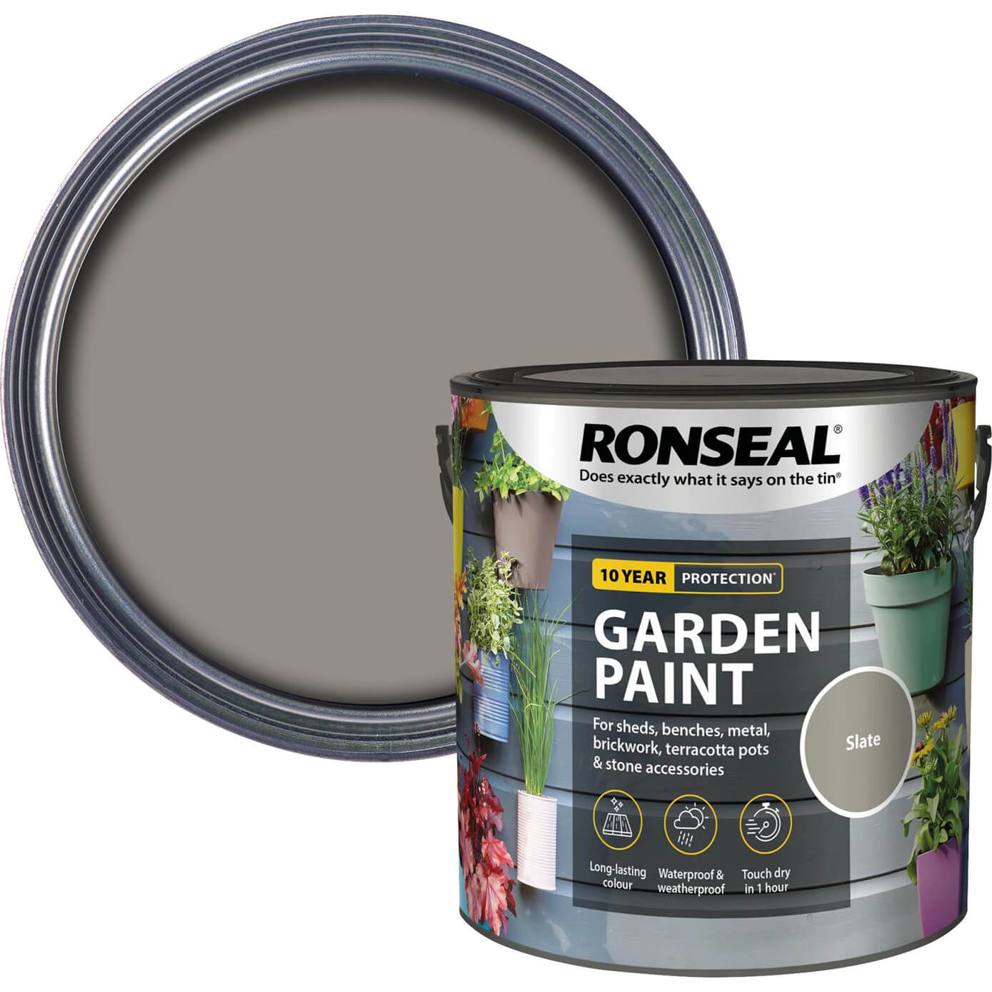 Ronseal General Purpose Garden Paint Slate 2.5l