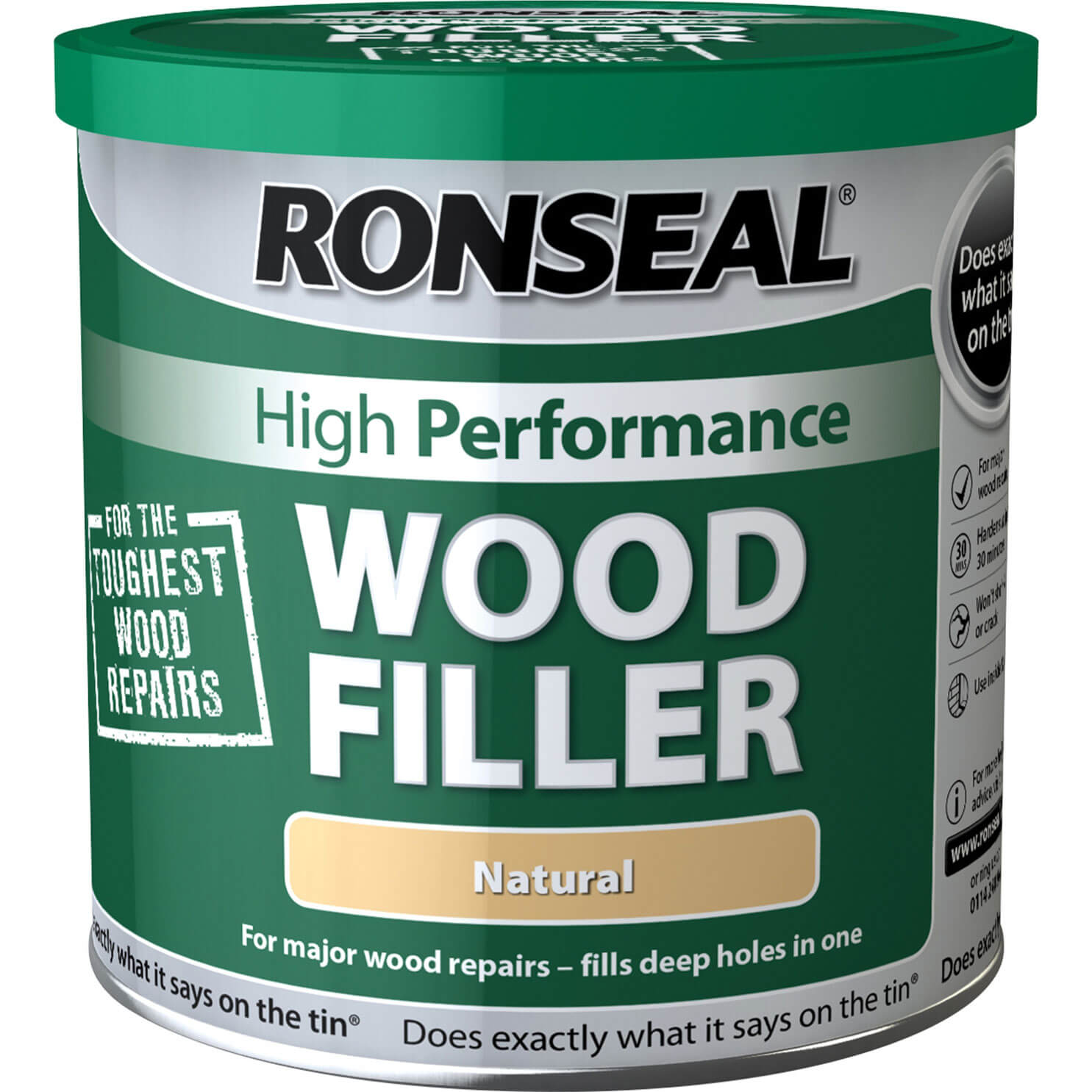 Image of Ronseal High-Performance Wood Filler Natural 1kg