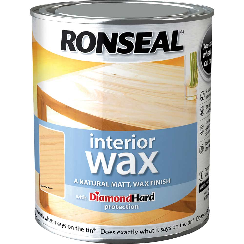 Image of Ronseal Interior Wax Almond Wood 750ml