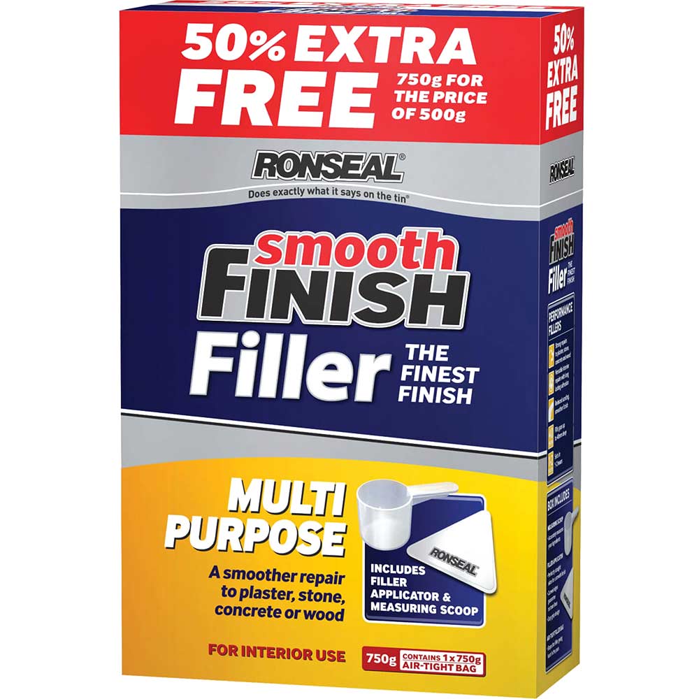 Photo of Ronseal Smooth Finish Multi Purpose Interior Wall Powder Filler 750g