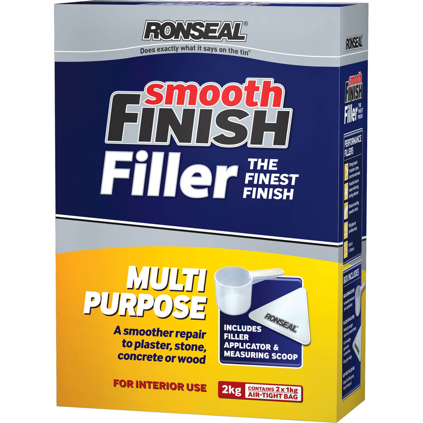 Image of Ronseal Smooth Finish Multi Purpose Interior Wall Powder Filler 2kg