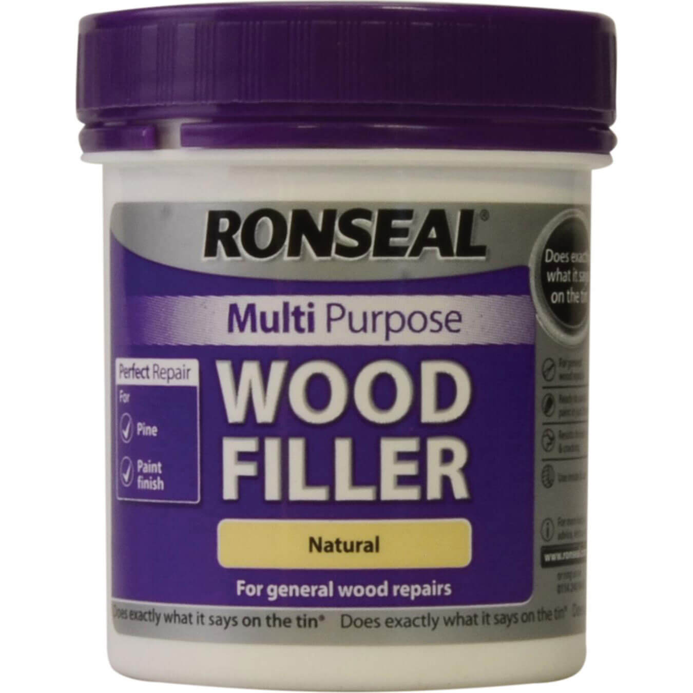 Image of Ronseal Multi Purpose Wood Filler Tub Natural 250g