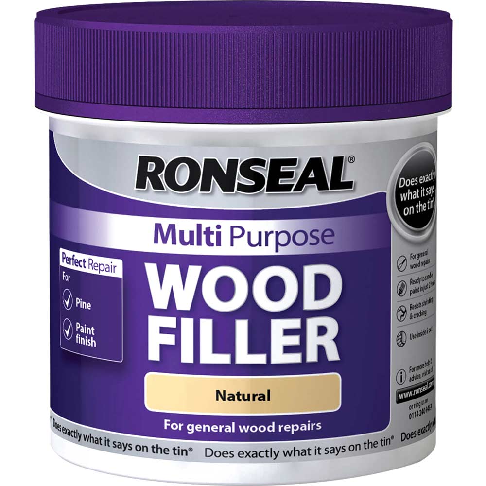 Image of Ronseal Multi Purpose Wood Filler Tub Natural 465g