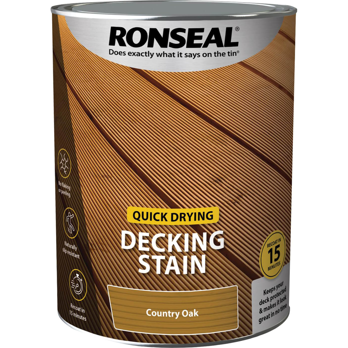 Ronseal Quick Drying Decking Stain 5l Oak