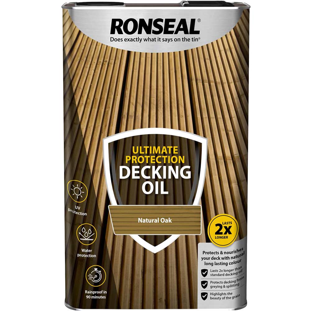 Photo of Ronseal Ultimate Protection Decking Stain Natural Oak 5l
