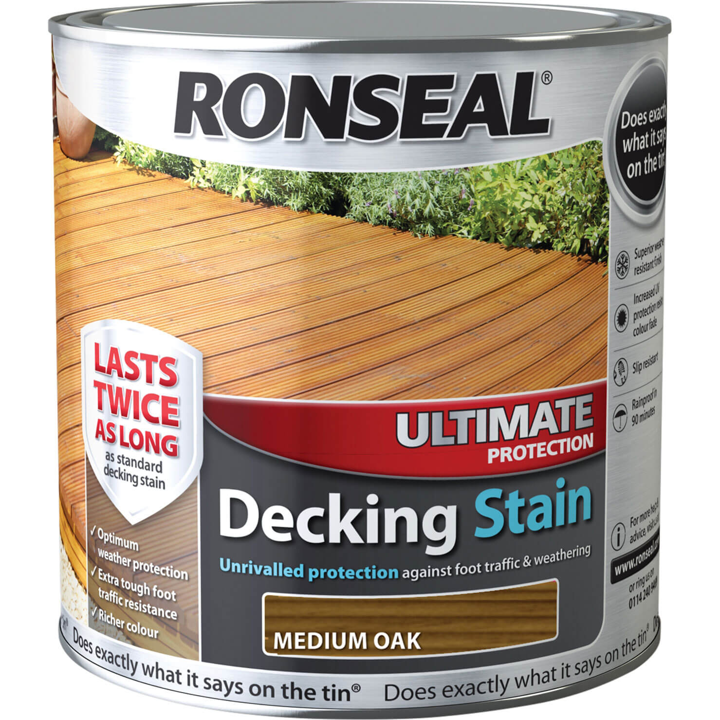 Ronseal Ultimate Protection Decking Stain Medium Oak 2.5l