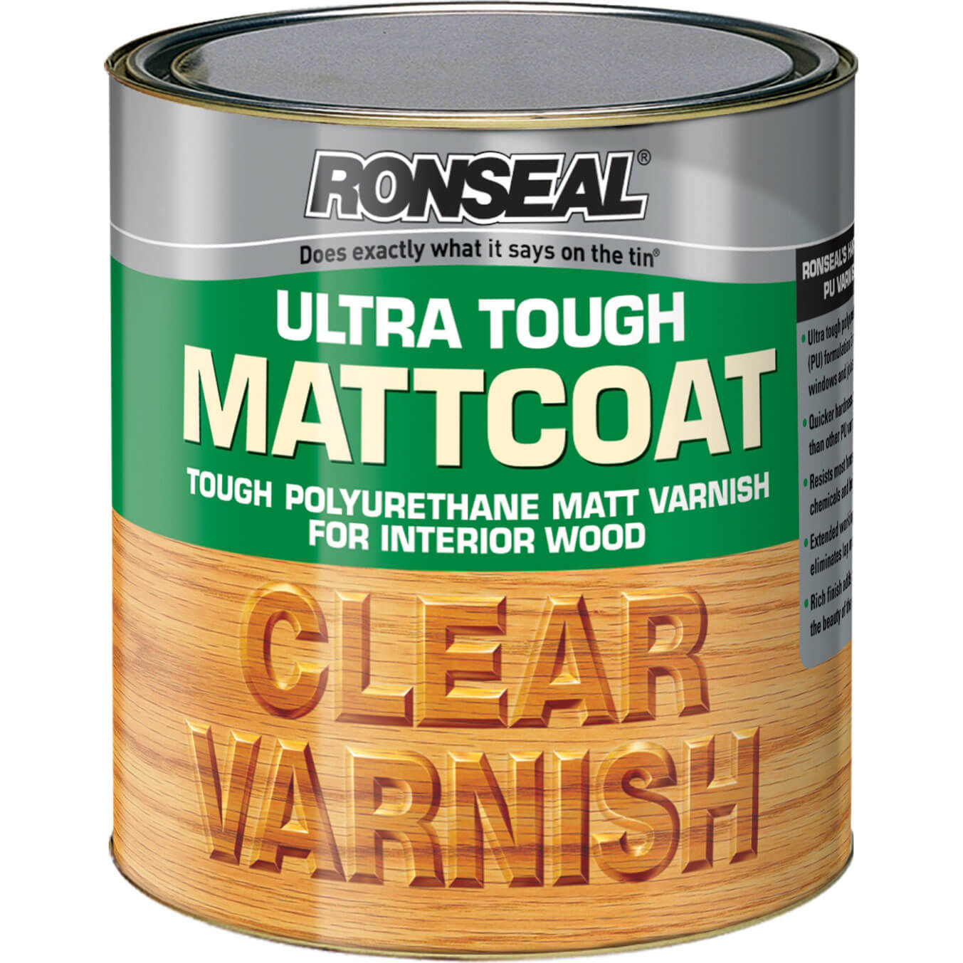 Image of Ronseal Ultra Tough Internal Clear Mattcoat Varnish 250ml