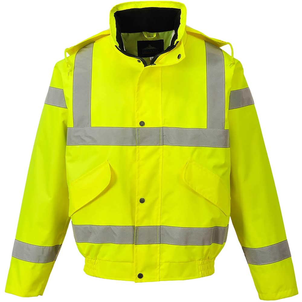 Photo of Oxford Weave 300d Class 3 Breathable Hi Vis Bomber Jacket Yellow 3xl
