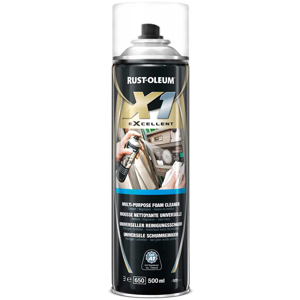 Image of Rust Oleum X1 eXcellent Multi Purpose Foam Cleaner Spray 500ml