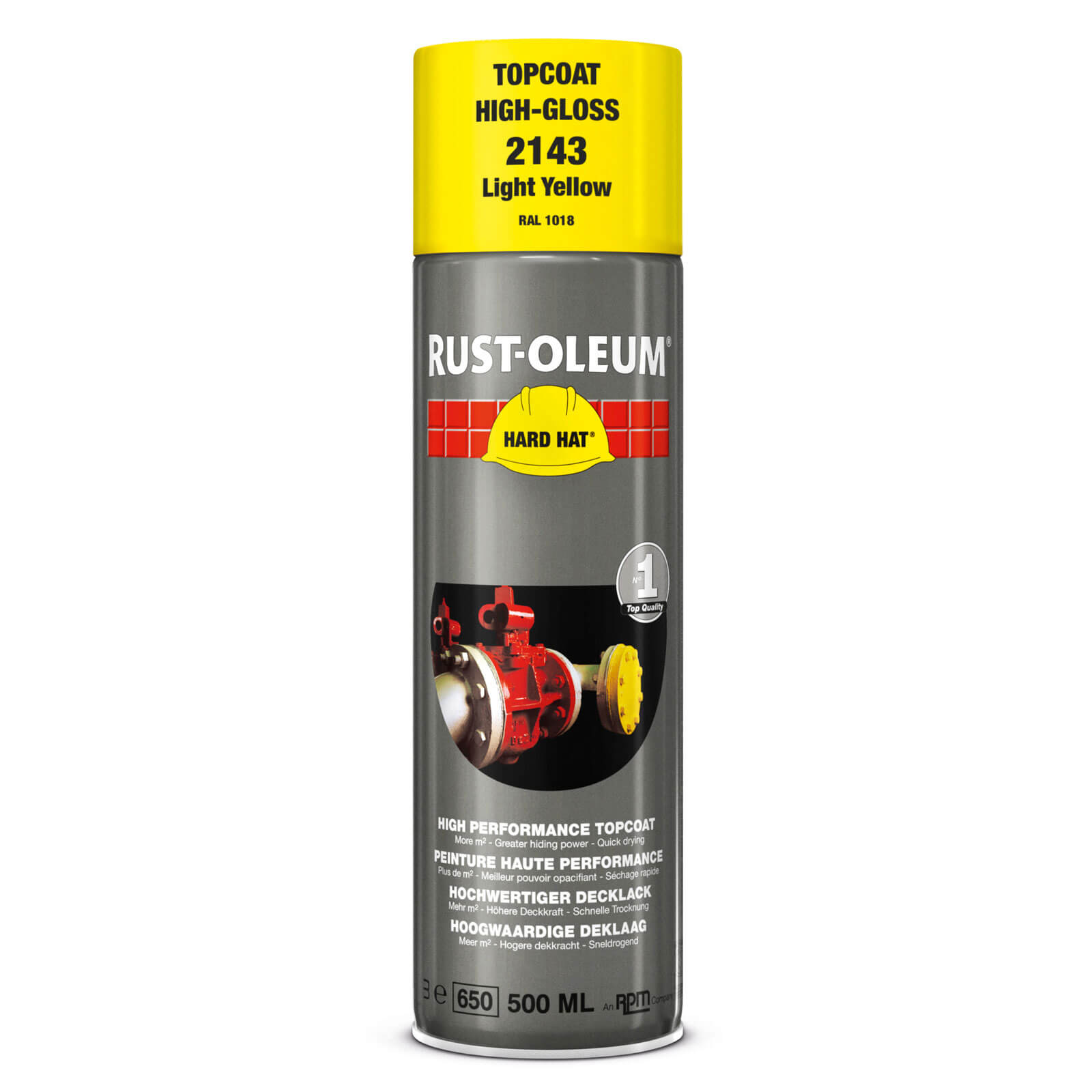 Photo of Rust Oleum Hard Hat Metal Spray Paint Light Yellow 500ml