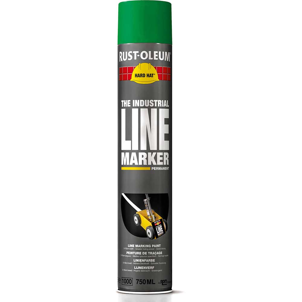 Photo of Rust Oleum Hard Hat Line Marking Spray Paint Green 750ml