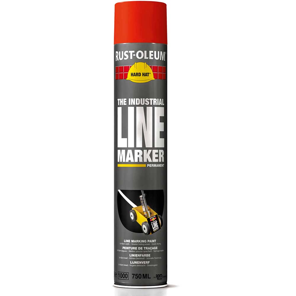 Photo of Rust Oleum Hard Hat Line Marking Spray Paint Red 750ml