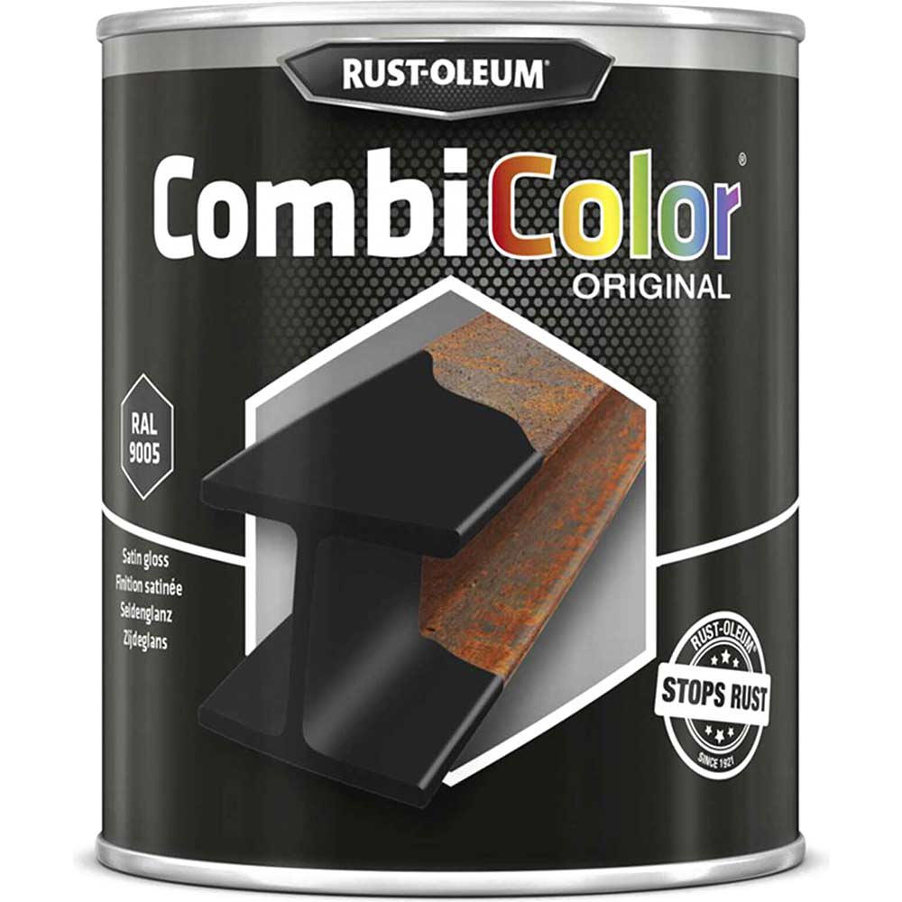 Photo of Rust Oleum Combicolor Satin Gloss Metal Paint Black 250ml