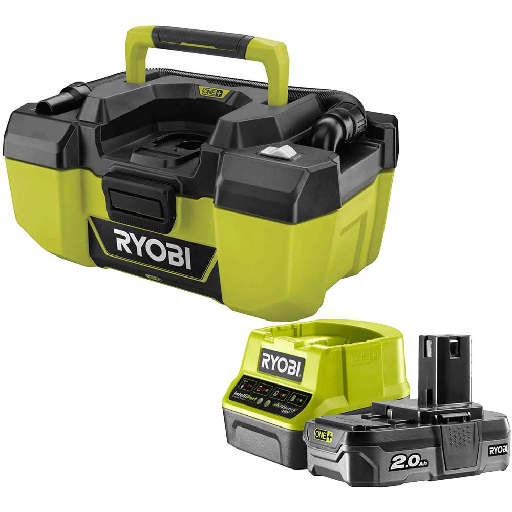 Ryobi R18PV ONE+ 18v Cordless Project Vacuum Cleaner 1 x 2ah Li-ion Charger No Case
