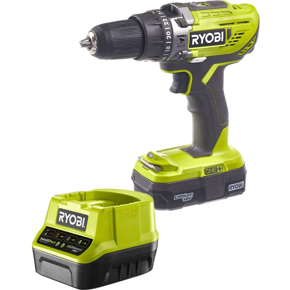 Ryobi R18PD3-113G Combi Drill 18V 1 x 1.3Ah Li-ion