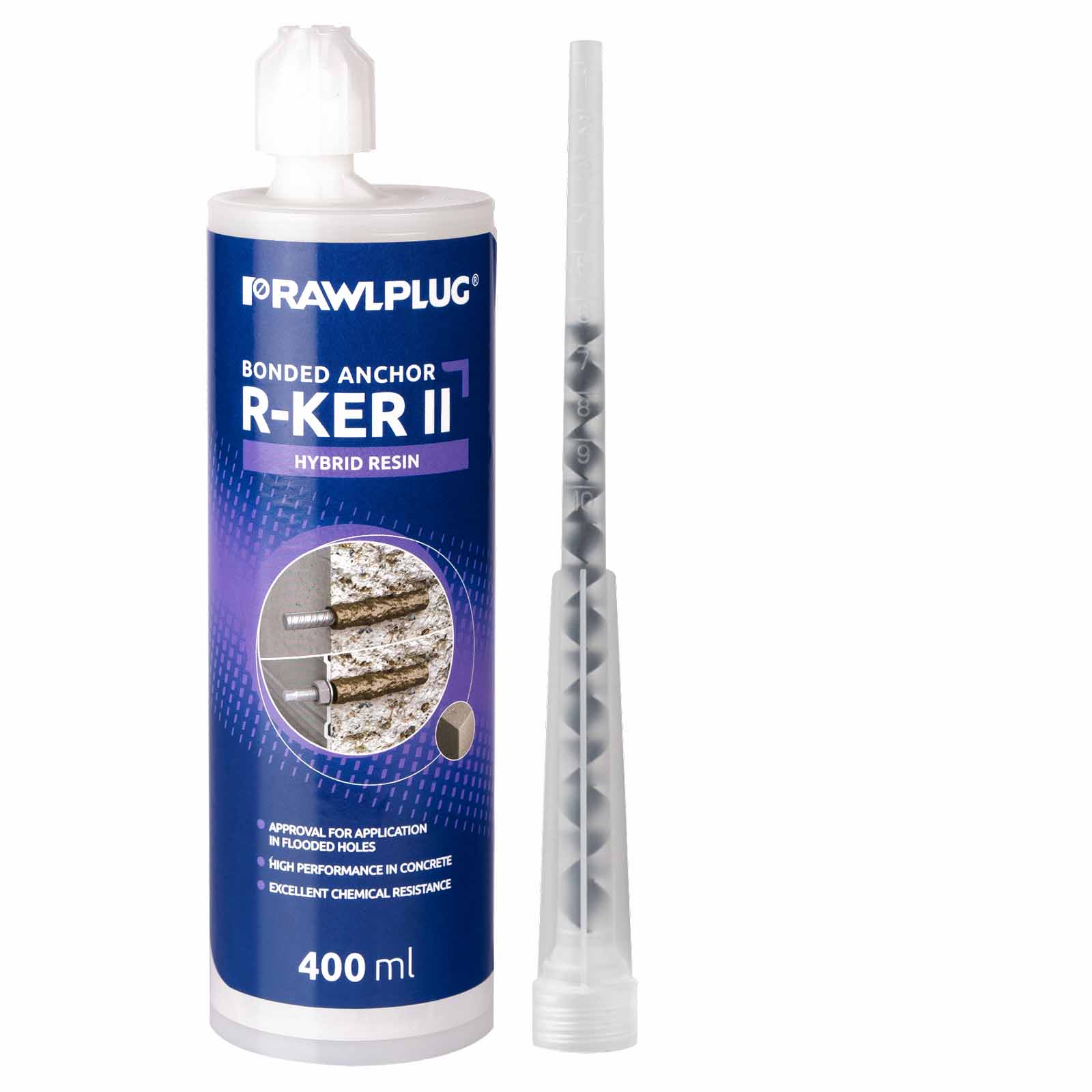 Rawlplug R-KER-II Vinylester Hybrid Resin 400ml